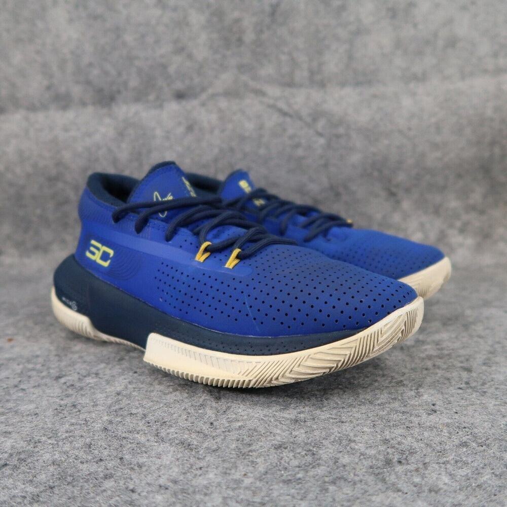 Under Armour Shoe Kids 3.5 Athletic Sneaker Active Blue Lace Up 3zero Basketball